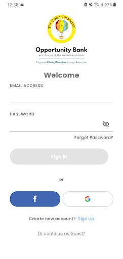Android application Opportunity Bank screenshort
