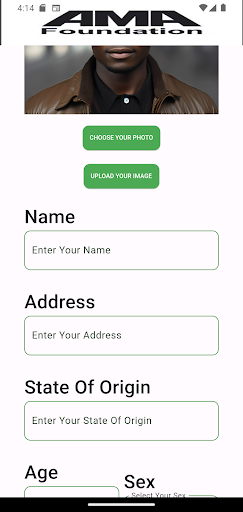 Android application Ama Foundation App screenshort