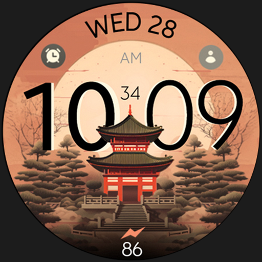 Full Moon digital watch face logo
