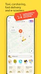 screenshot of Yandex Go — taxi and delivery