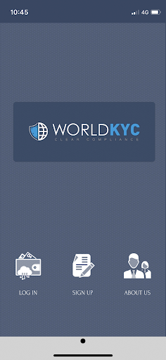 Android application World KYC screenshort