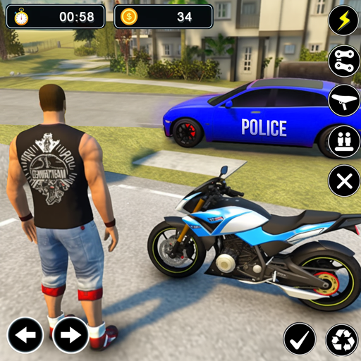 US Police Bike Rider Cop Games