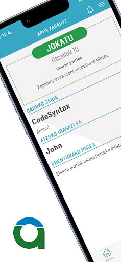 Android application Appa Zarautz screenshort