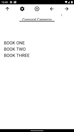Android application Book, Corporal Cameron screenshort