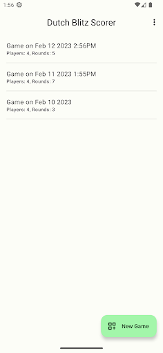 Android application Dutch Blitz Scorer screenshort