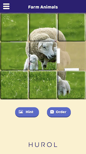 Android application Farm Animals Sliding Puzzle screenshort