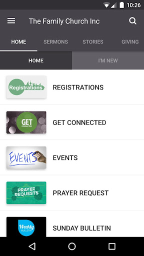 Android application Family Church App screenshort