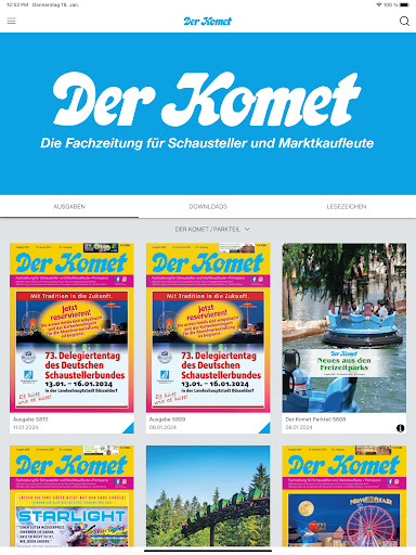 Android application Der Komet screenshort