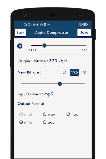 MP3 Compressor Screen 2