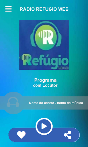 Android application Radio Refugio web screenshort