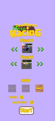 Two Player Motorcycle Racing - Screenshot 2