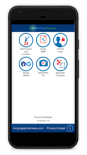 Android application McGregor Pharmacy screenshort