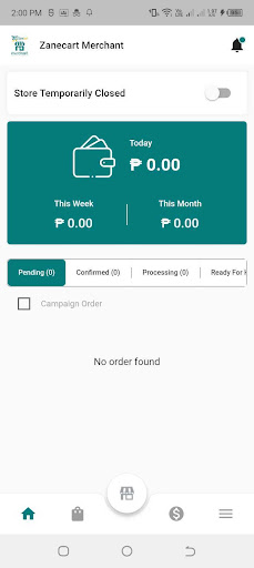 Android application ZaneCart Merchant screenshort