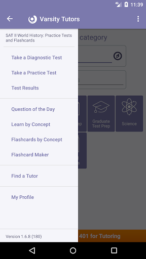 Android application SAT II World History Practice screenshort