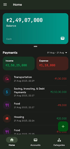 Money Manager - Budget Tracker Screen 3