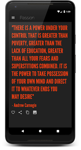 Android application Quotes PassionPersistencePeace screenshort