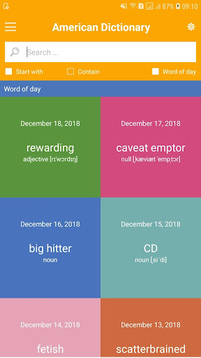 Android application Macmillan American Dictionary screenshort