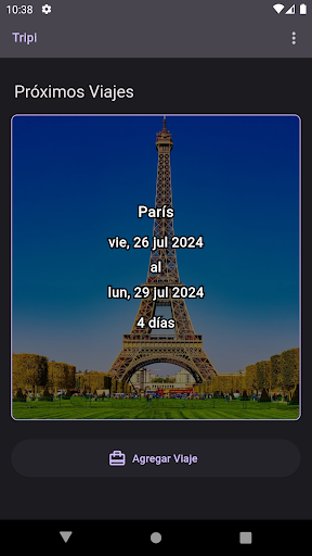 Android application Tripi screenshort