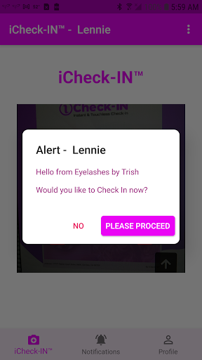 Contactless iCheck-IN for Clie Screen 2