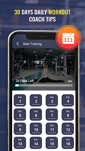 Gym Fitness 30 Days Workout Screen 2