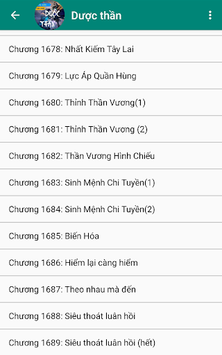 Android application Truyen Duoc than - Tien hiep screenshort