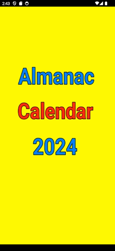 Android application English panchang calendar 2024 screenshort
