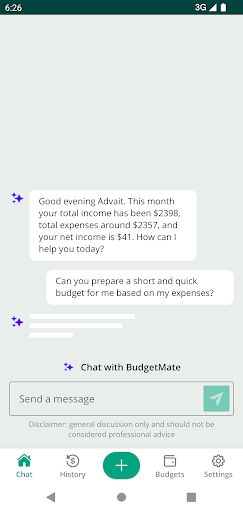 Android application BudgetMate: Save Money with AI screenshort