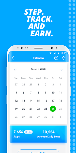 Screenshot of FitnessBank Step Tracker