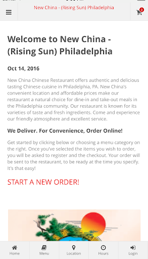 Android application New China - Philadelphia screenshort