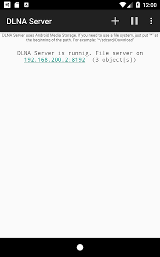 Android application DLNAServer screenshort