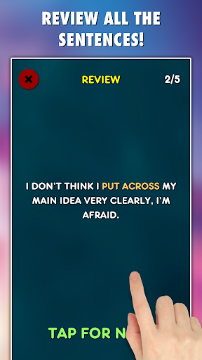 Phrasal Verbs Grammar Test PRO screenshot 4