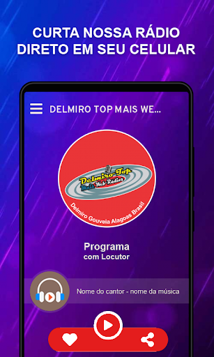 Android application Delmiro Top Mais Web Rádio screenshort