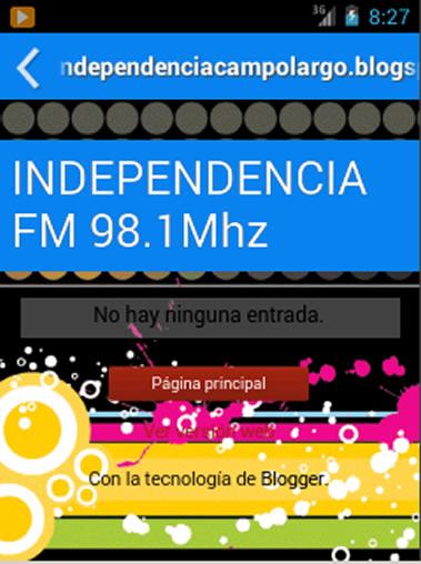 Fm Independencia 98.1 Screen 2