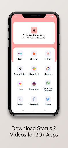 All in One Status Saver App Screen 2