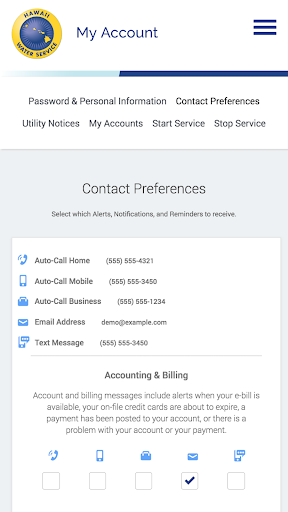 Hawaii Water Service Screen 2