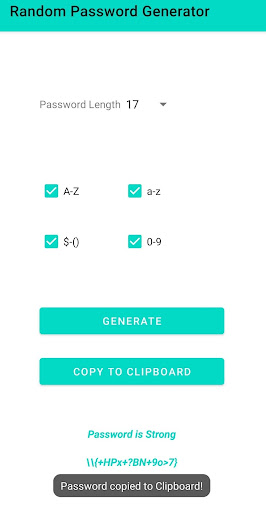 Random Password Generator Screenshot 4 - AppWisp.com