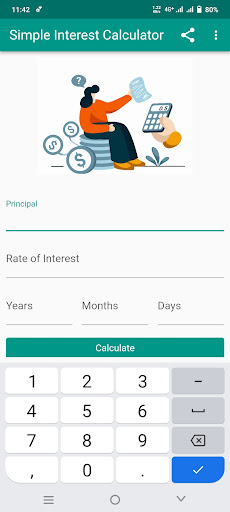 Android application Simple Interest Formula screenshort