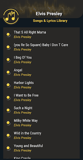 Elvis Presley Songs Screen 3