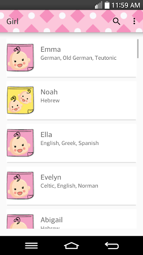 Baby Names Screen 2