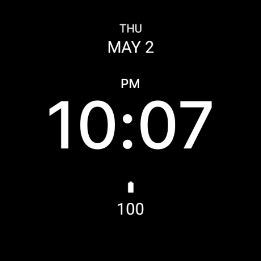 Simple Black Watch Face Logo