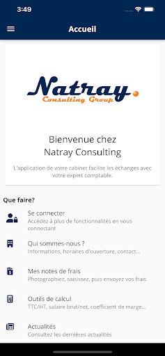 Android application Natray Consulting screenshort