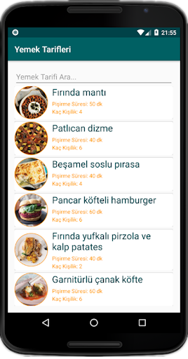 İnternetsiz Yemek Tarifleri (Y Screenshot 1 - AppWisp.com