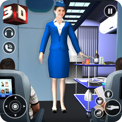 Airhostess Flight Pilot 3D Sim 3.7 Icon