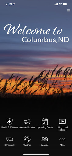 Android application Columbus ND screenshort