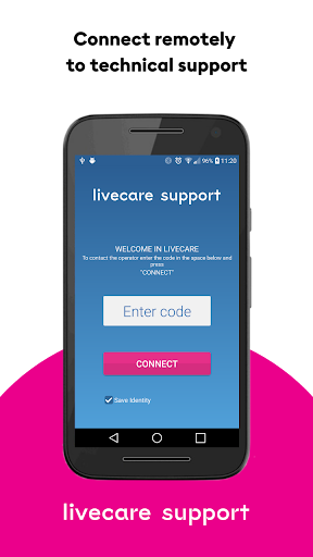 Android application Livecare Support LiveLet screenshort