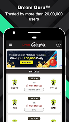 Android application Dream Guru™- Team11 Prediction screenshort