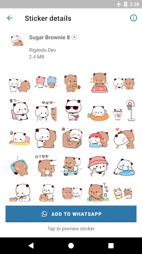 Animated Sugar  Brownie Stickers WAStickerApps