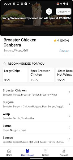 Broaster Chicken Canberra Screen 3