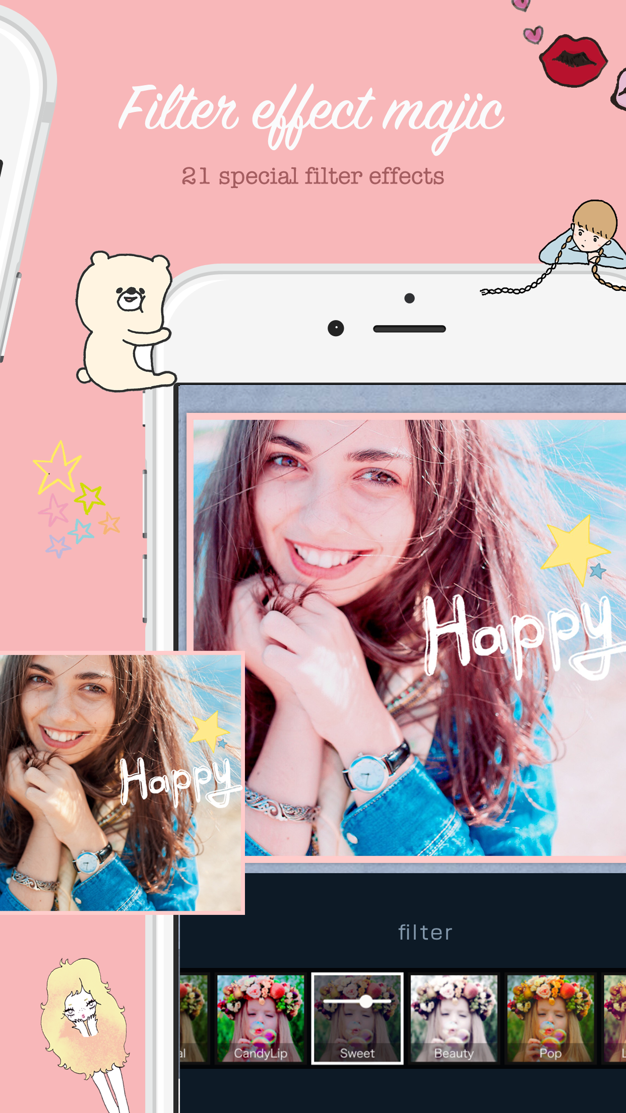 Android application PicoSweet - Kawaii deco with 1 tap screenshort