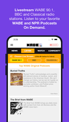WABE Public Broadcasting App Screen 3